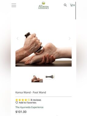 The Ayurveda Experience Kansa Foot Wand Brand New and Sealed